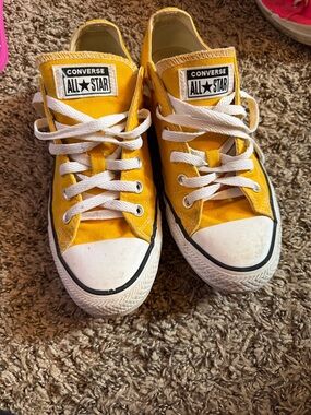 Converse Yellow Low Top Sneakers with White Laces
